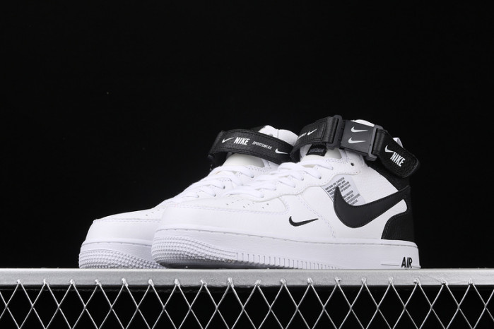 air force 1 mid utility white black  804609-103
