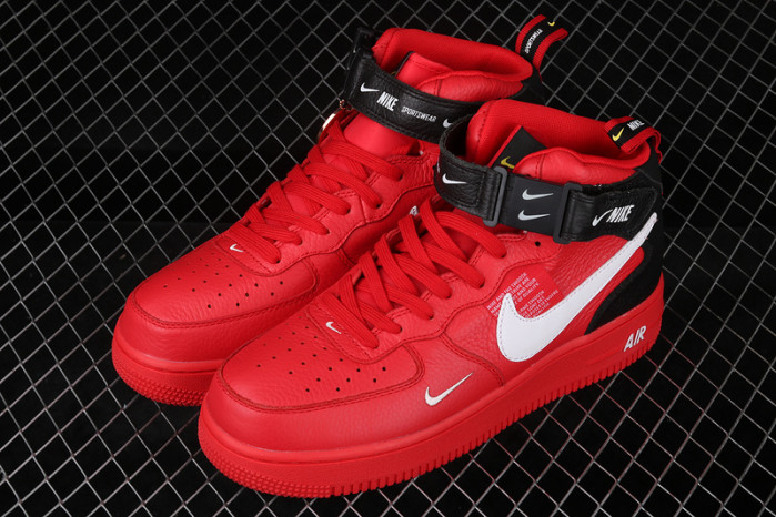 air force 1 mid utility university red  804609-605