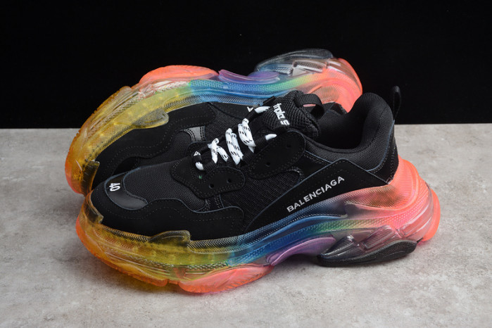 blcg sneaker triple.s.gomma black-rainbow noir