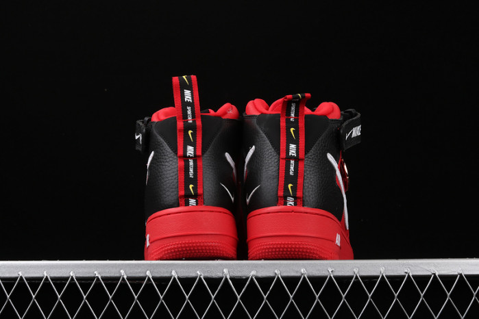 air force 1 mid utility university red  804609-605