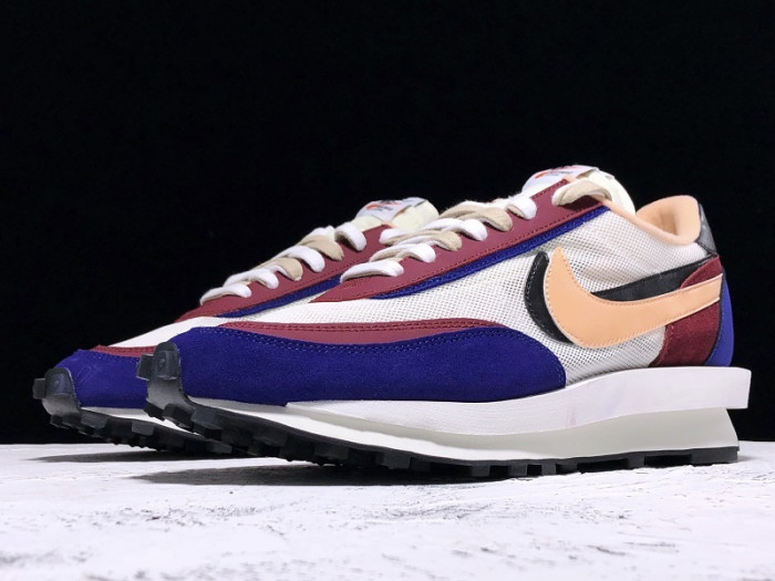 sacai × nike ldv waffle daybreak white blue bv0073-700