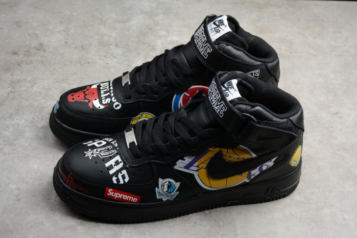 air force 1 mid nba black  aq8017-001
