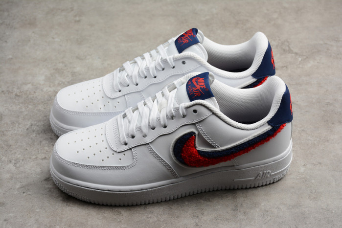 nike air force 1 low l0vt8 3d chenille white red blue 823511-106