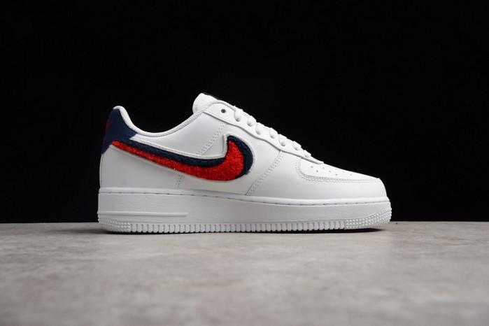 nike air force 1 low l0vt8 3d chenille white red blue 823511-106