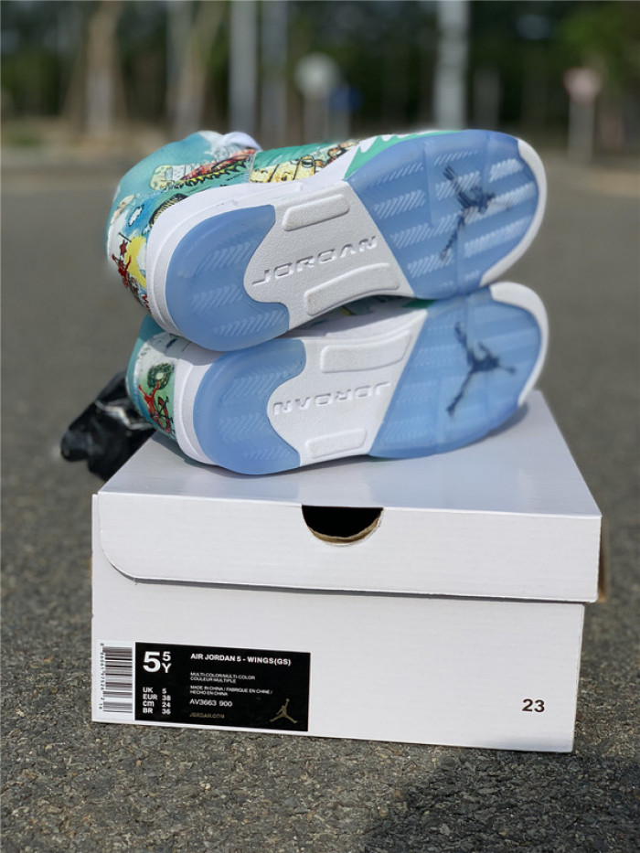 air jordan 5 retro wings (gs)  av3663-900