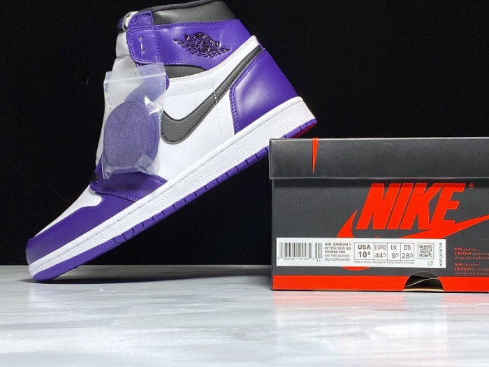 air jordan 1 retro high court purple white 555088-500