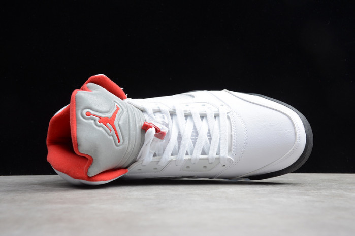 air jordan 5 retro fire red silver tongue (2020)  da1911-102