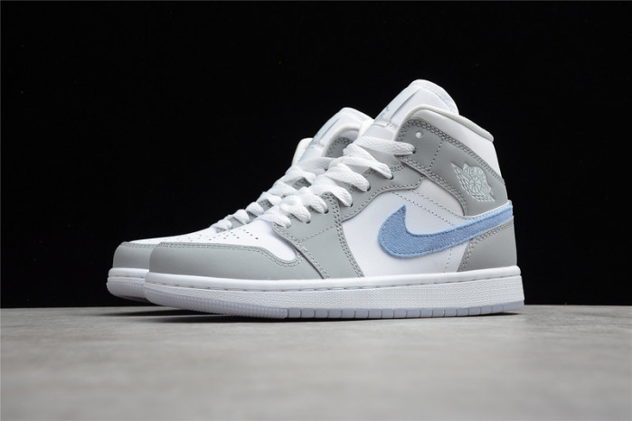 jordan 1 mid wolf grey aluminum (w) - bq6472-105