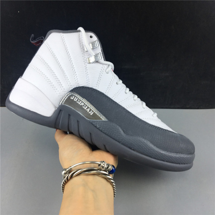 air jordan 12 white dark grey gym red 130690-160