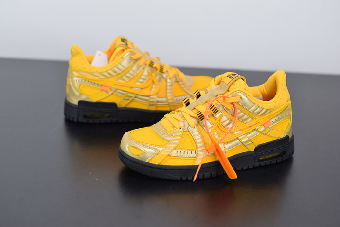 ofw nike air rubber dunk “university gold” cu6015-700