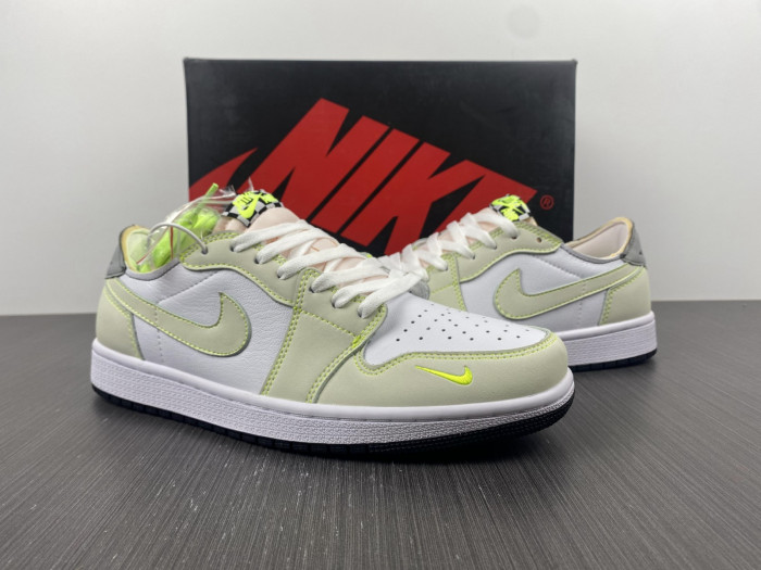 air jordan 1 low og white/ghost green-black dm7837-103