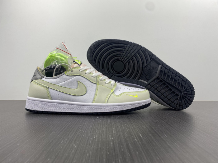 air jordan 1 low og white/ghost green-black dm7837-103