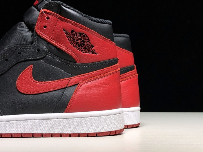 air jordan 1 retro high og banned bred black red  555088 001