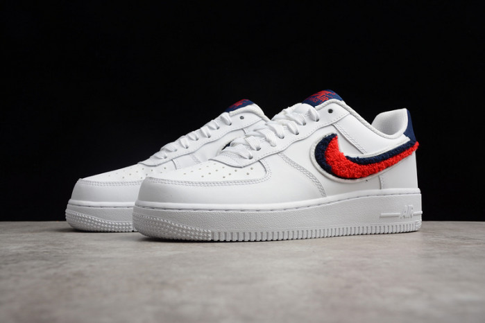 nike air force 1 low l0vt8 3d chenille white red blue 823511-106