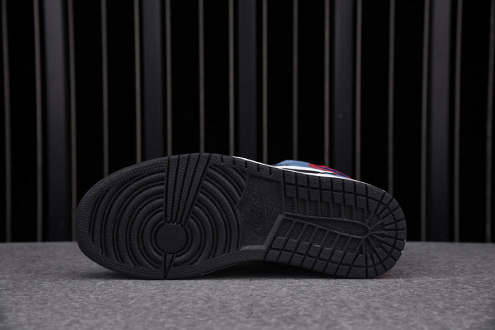 F**etasm x jordan 1 mid fearless blue white  cu2802-100