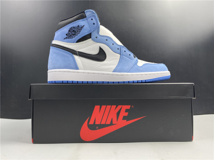 air jordan 1 retro high white university blue black 555088-134