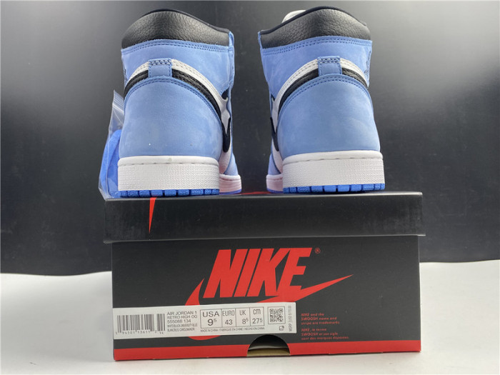 air jordan 1 retro high white university blue black 555088-134