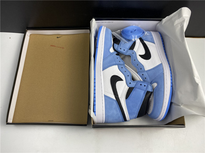 air jordan 1 retro high white university blue black 555088-134