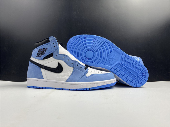 air jordan 1 retro high white university blue black 555088-134