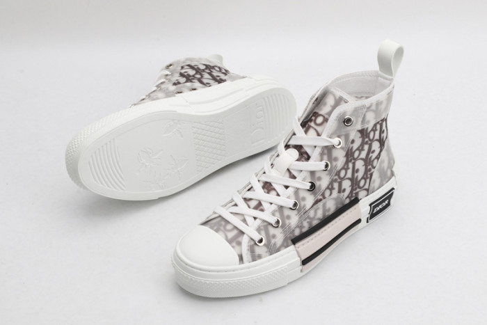 d10r b23 high top logo oblique sneakers