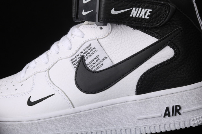 air force 1 mid utility white black  804609-103