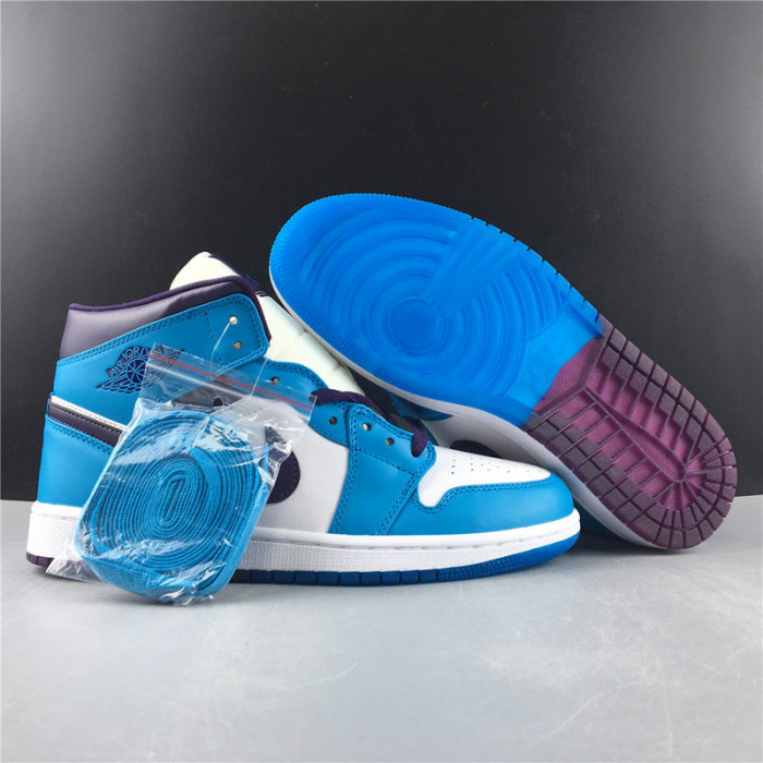 jordan 1 mid hornets  554724-415