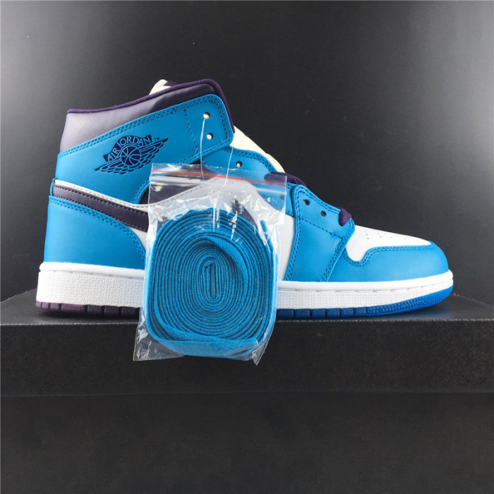 jordan 1 mid hornets  554724-415