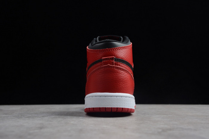 kids air jordan 1 retro high og banned bred black red  555088 001