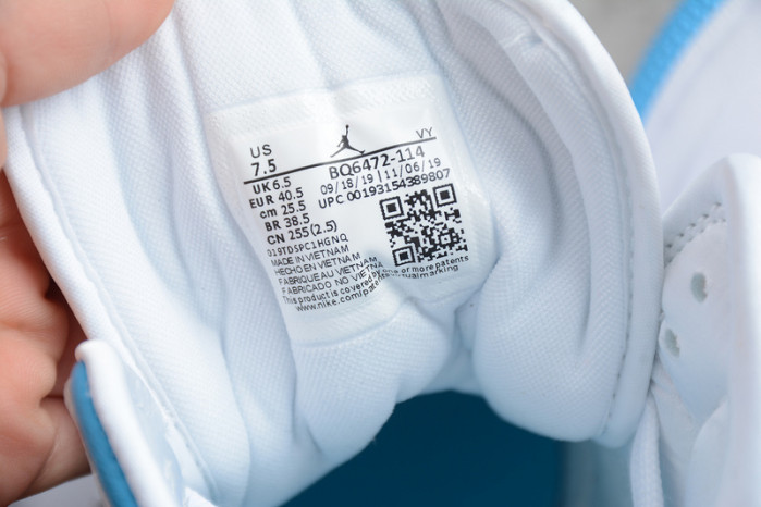 air  jordan 1 mid unc (w)  bq6472-114