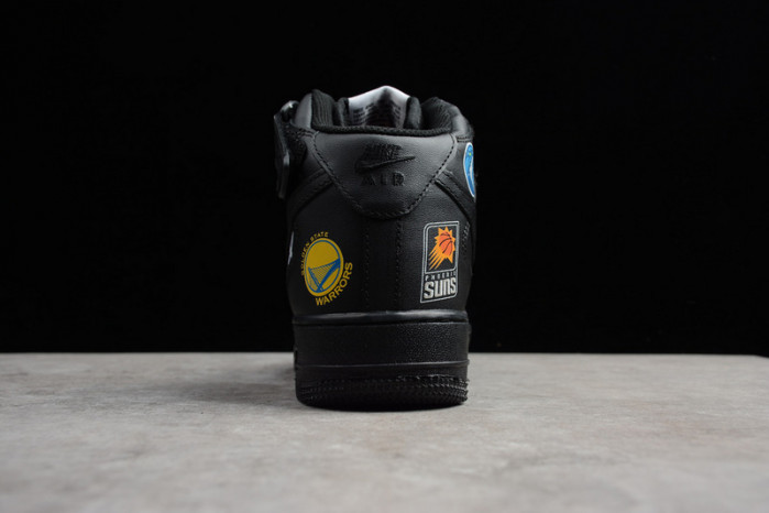 air force 1 mid nba black  aq8017-001