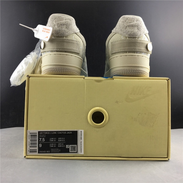 nike air force 1 x travis scott  white grey  cn2405-902