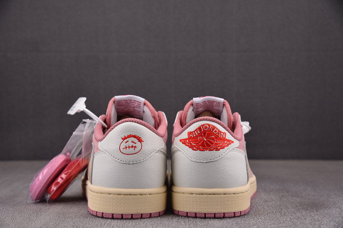 travis scott x air jordan 1 low og shy pink dm7866-600