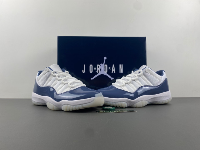 air jordan 11 low retro white midnight navy | fv5104-104