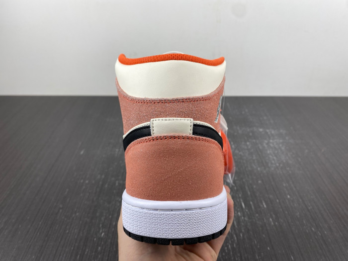 air jordan 1 mid orange suede dv1336-800