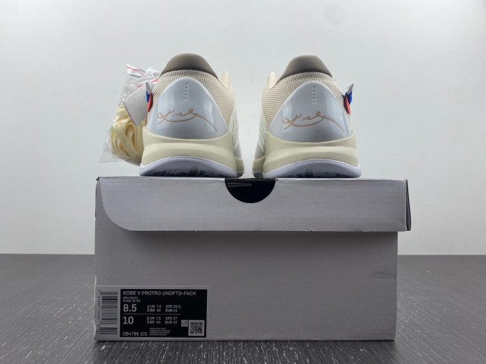 nike kobe 5 protro undefeated rice white  db4796-101
