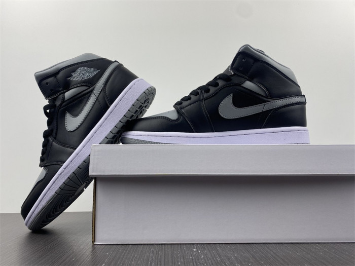 air jordan 1 mid black grey bq6472-007