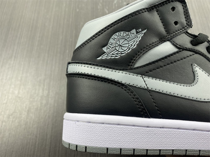air jordan 1 mid black grey bq6472-007