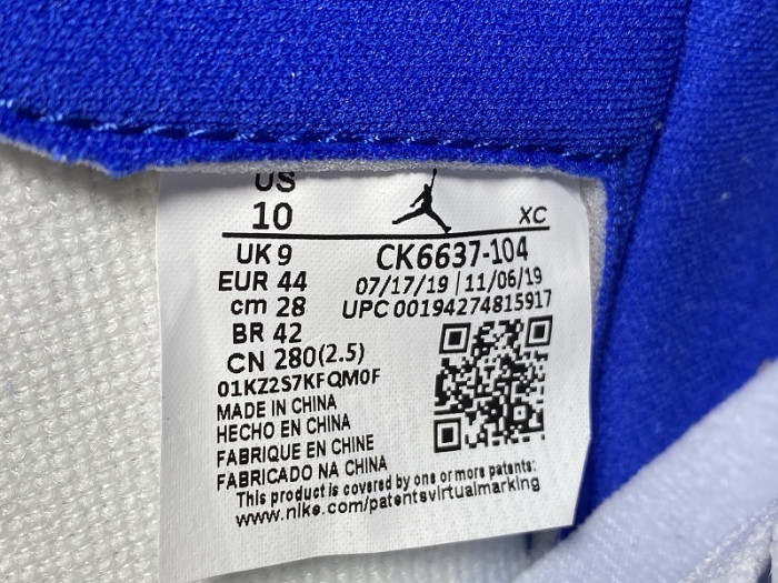 air jordan 1 retro high zoom white racer blue  ck6637-104