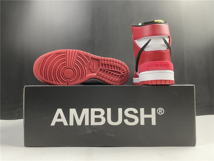 nike dunk high ambush red  cu7544-102