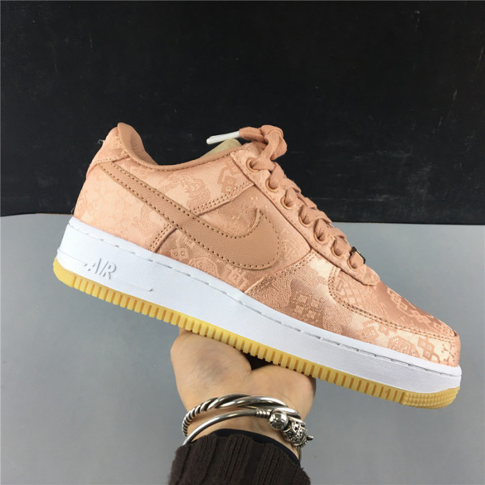 air force 1 low clot rose gold silk  cj5290-600