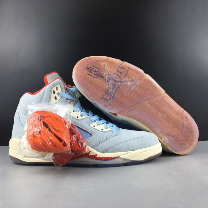 trophy room x air jordan 5 jsp ice blue ci1899-400