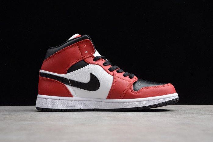 air jordan 1 mid chicago toe 554724-069