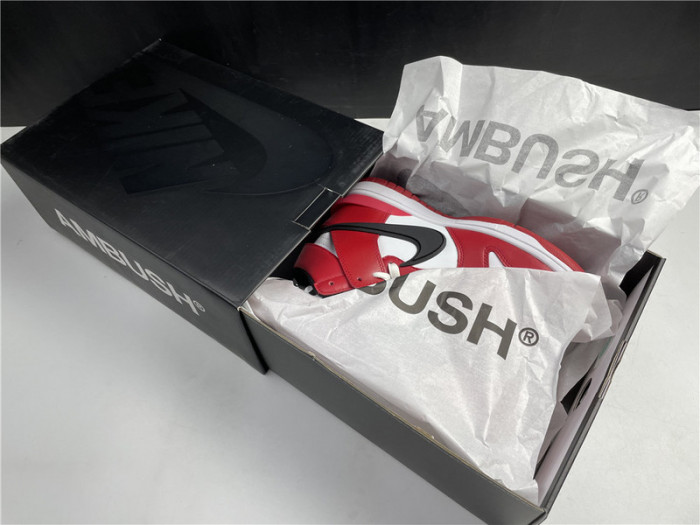 nike dunk high ambush red  cu7544-102