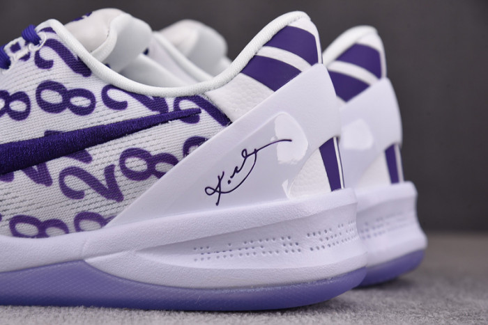 nike kobe 8 protro "white/court purple" fq3549-100