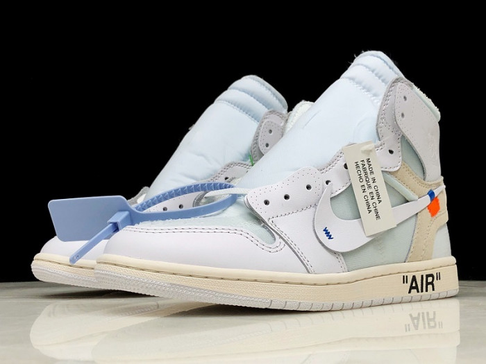 air jordan 1 retro high ofw white  aq0818-100