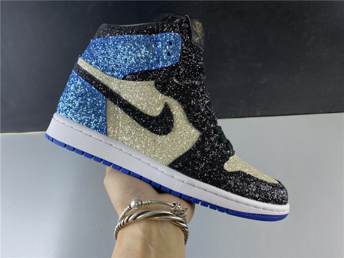 fragment design x air jordan 1 “glitter”  ck5566-400