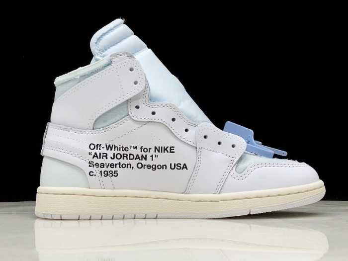 air jordan 1 retro high ofw white  aq0818-100