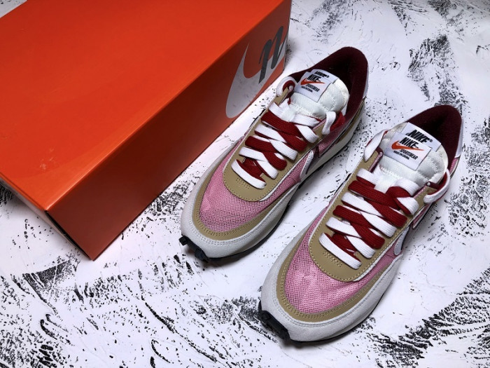 sacai x nike l0vtd waffle daybreak pink red white bv0073 500