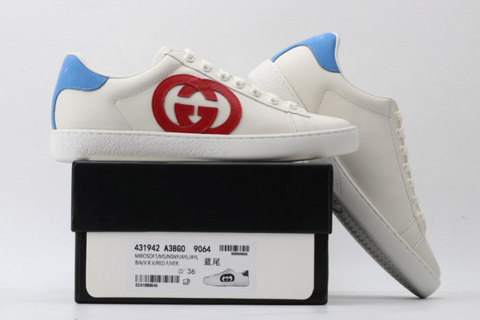 G*u*i ace embroidered low-top sneaker 431942a38g09066