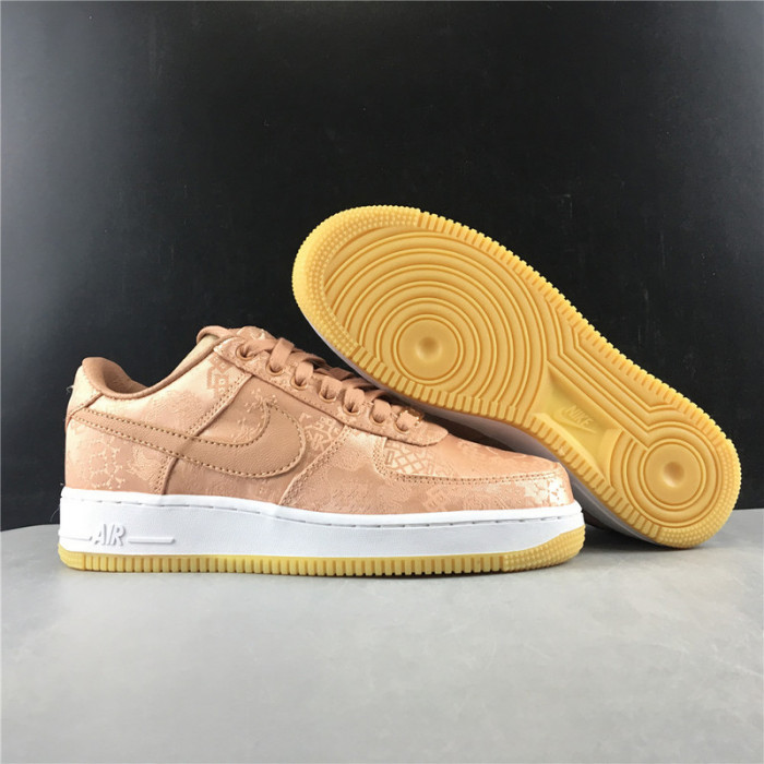 air force 1 low clot rose gold silk  cj5290-600